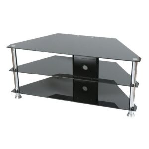 China new black tempered glass tv stands xyts-004 on sale