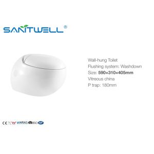 One Piece Wall Hanging Wc P Trap 180mm Drainage For Home Bathroom High Gloss