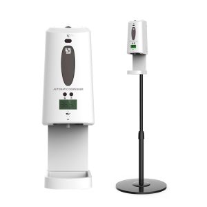 Temp Measuring 1300ml Hand Sanitizer Dispenser ABS Plastic