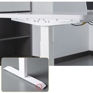 Custom School Student Study Wooden L-shaped Laptop Desk with Height Adjustable