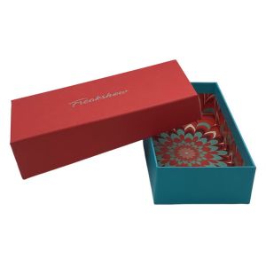 Red Top And Bottom Cardboard Sunglasses Box , Custom Sunglasses Box