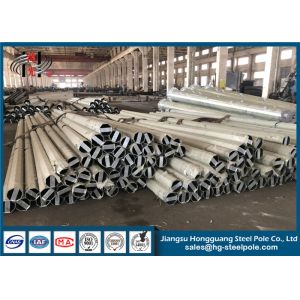 Q345 110KV High Voltage Electrical Power Pole 3.0mm Wall Thickness