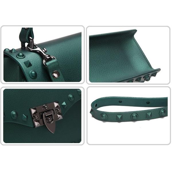 Trim Frosted Rivet Jelly Pu Leather Handbags for Women Shoulder bags