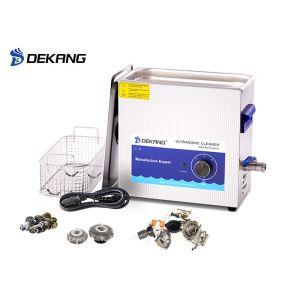 300W 14L Mechanical Ultrasonic Cleaner , Sliver Stainless Steel Ultrasonic Cleaner 