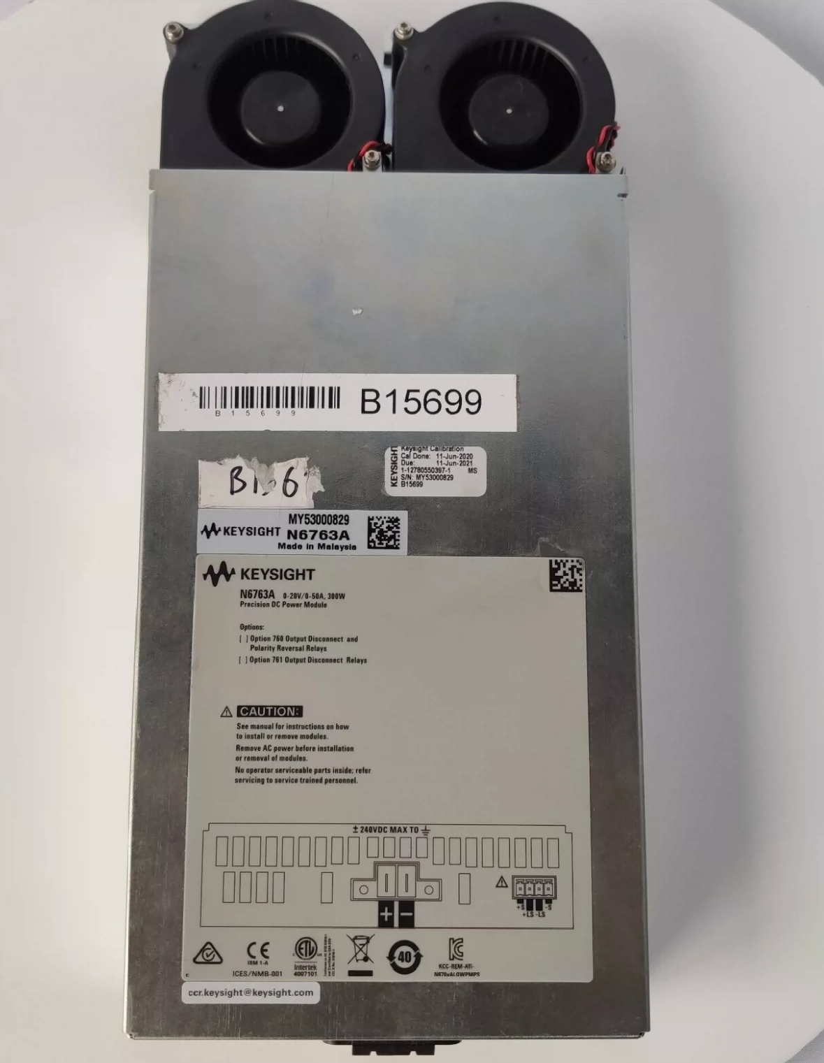 20V / 50 A Precision DC Power Module 300 W Agilent Keysight N6763A