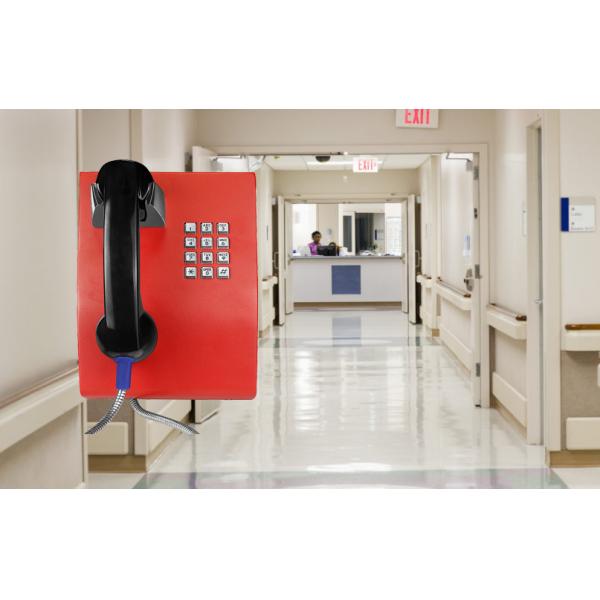 Vandal Proof Handset Analog Wall Phone For Hospital / Bus Station Telephone