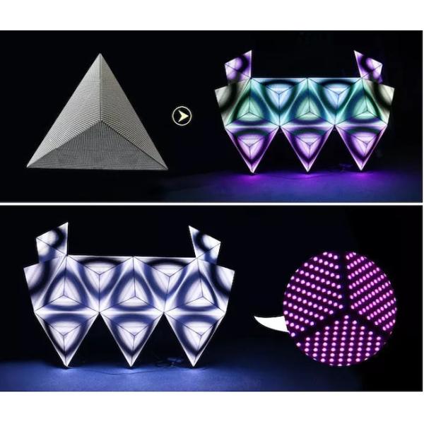 Crystal Shaped P4mm Creative LED Screen , 3D Video DJ Booth Screen