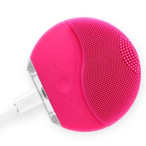 Silicone Vibrating Waterproof Facial Cleansing Face brush Massager with USB
