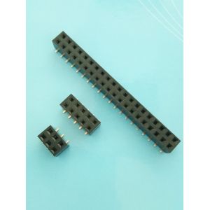 Brass 2.54mm Pitch SMT Female Header Connector With Cap Dual Row Reeled