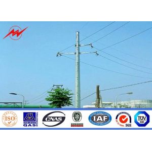 Economical Bitumen Galvanized Steel Pole For 132kv Overhead Line