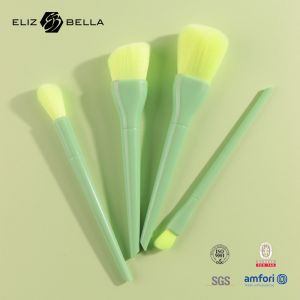 10pcs Essential Makeup Brushes Set No Streaks Premium Synthetic Brushes