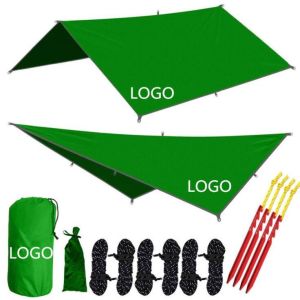 Waterproof Large Camping Rain Fly For Camping 210t Silver Cloth Material