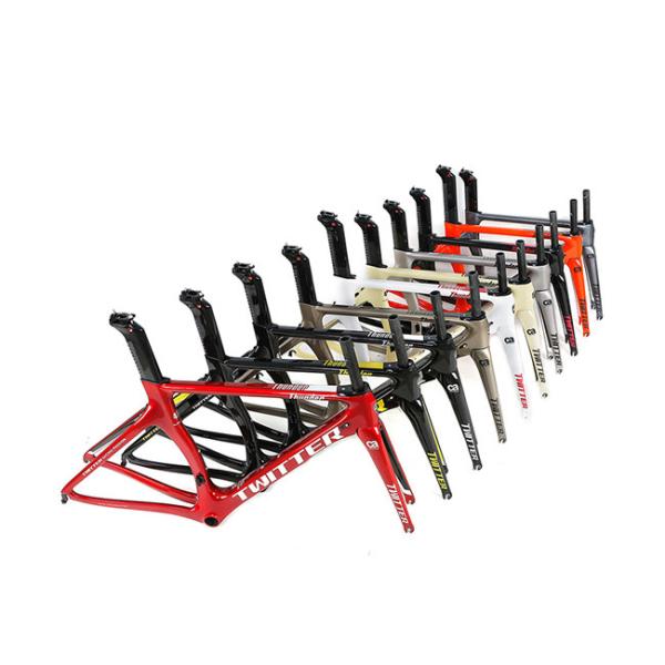 Gloss T800 Carbon Road Bike Frame EPS UV Laser Colorful Decals With RIM Brake