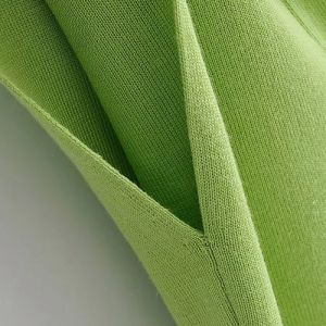 Fashionable Style Polo Neck Buttock Skirt Open Knit Short Dress For Women