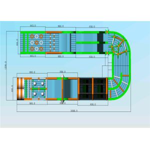 Amusement Park Commercial Inflatable Bounce House Tunnel Shaped Design Reliable