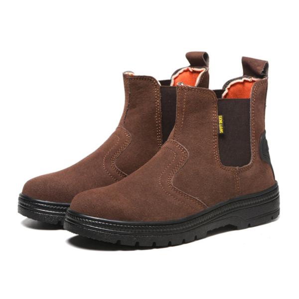 Electric Welding Welder'S Leather Steel Toe Cap Safety Shoe Anti Smashing Wear Resistant Waterproof