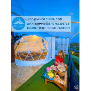5m Diameter Geo House Canvas Rest Tent Dome Glamping