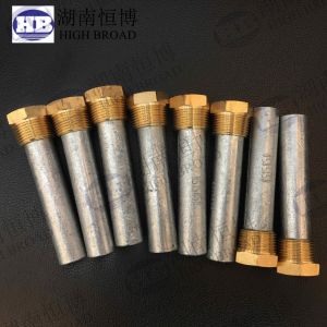 GM and Detroit Diesel engine zinc anode rod with brozen caps , rod Shape