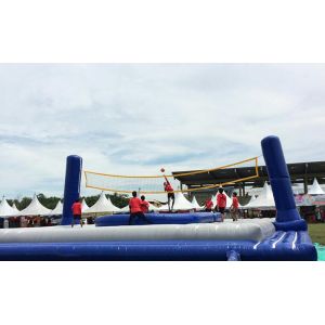 durable Inflatable Bossaball Court For Inflatable Sports Games 12 Person