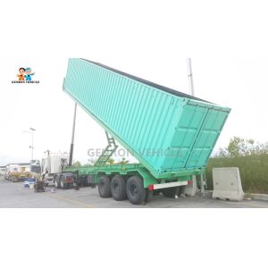 60T Hydraulic Chassis Tipper Container Semi Trailer
