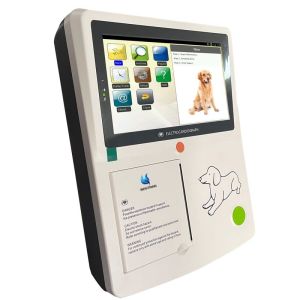 80mm Print Paper Compatible Veterinary 3-Channel ECG Machine With 7" Touchscreen