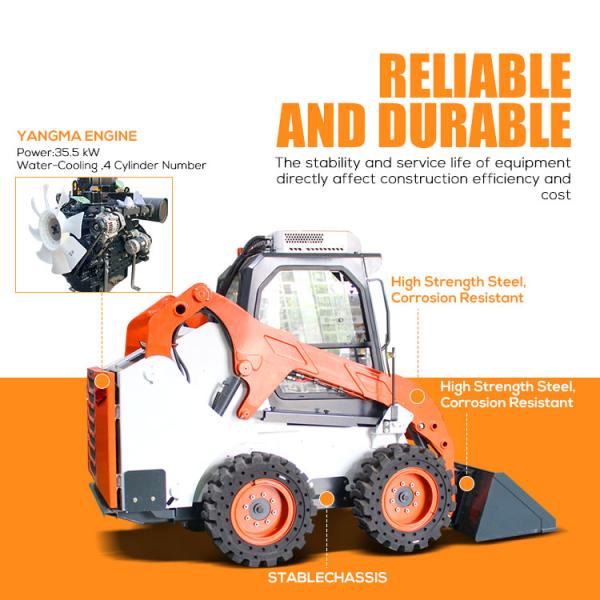 High Quality New Small Multifunction Mini Skid Steer Loader diesel Mini Wheel Skid Steer Loaders