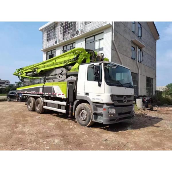 Zoomlion 49m Semi-Dry Truck Mounted Concrete Boom Pump Feeding Height 1540 2018 Model