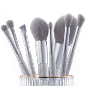 Jessup 8pcs Basic Makeup Brushes Set Faux Squirrel Hair