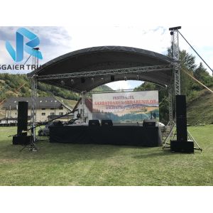 Studio / Event Curved Aluminum Truss Roof Systems High Loading Capacity