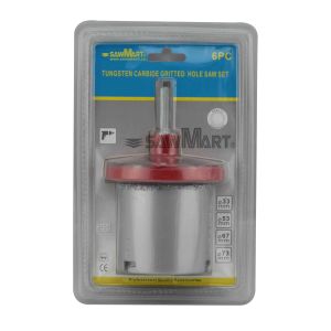 China 6PC Tungsten Carbide Gritted Hole Saw Set-019 on sale