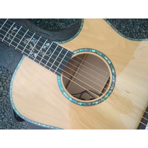 Factory AAAA 14 frets Auditorium folk Guitars Orchestra all solid imported apple wood acoustic electric guitar
