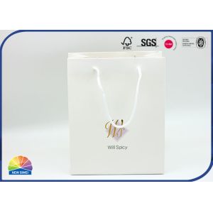 China Eco Friendly 4C Print Customized Size Paper Gift Bag With Nylon Handle on sale