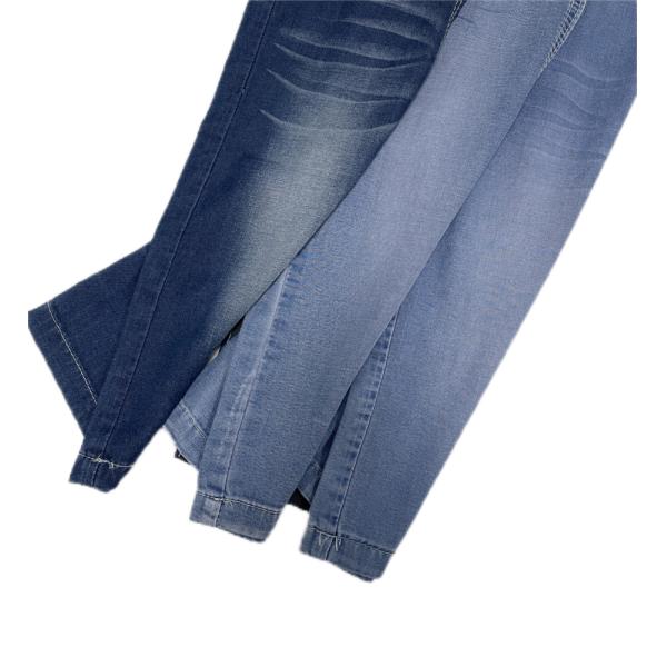 Blue Woven Summer Light Weight Tencel Lyocell Elastic Denim Fabric for Fashionable Jeans