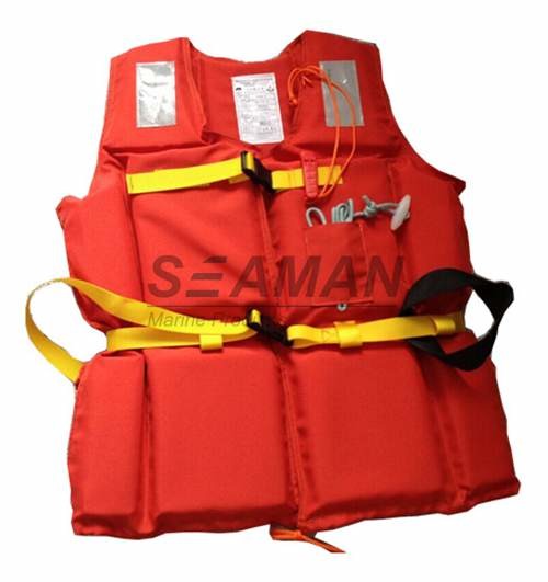 210D Polyester Oxford EPE Foam Workers Adult Life Vest With Whistle / Rescue