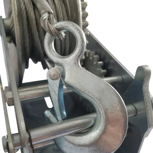 Zinc Plated Hand Crank Boat Winch 2500lb 3000lb 3500lb With Cable Or Strap