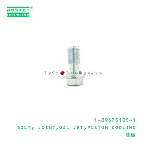 1-09675105-1 Piston Cooling Oil Jet Joint Bolt 1096751051 Suitable for ISUZU FVR