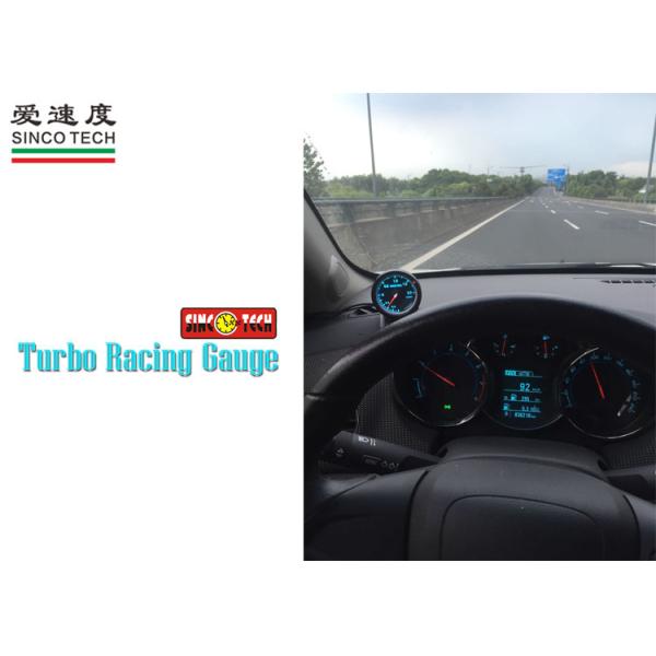 Buy High Accuracy Turbo Boost Gauge 60 MM Fast Responsive Gray Blue Backlight at wholesale prices