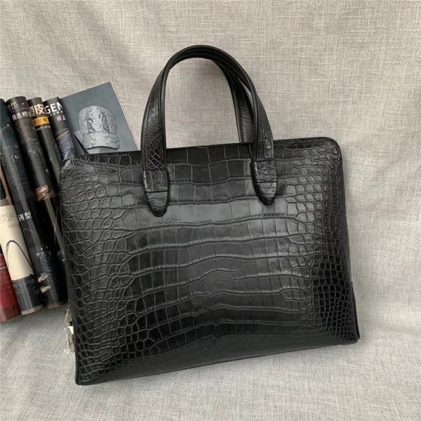 Authentic Crocodile Belly Skin Businessmen Passcoded Briefcase Handbag Genuine Alligator Leather Male Portfolio Purse
