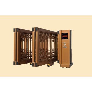 Trackless Aluminium Alloy Telescopic Sliding Gate With EMO Button