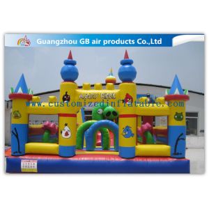 Outside Inflatable Amusement Theme Parks With Bounce House Waterproof PVC