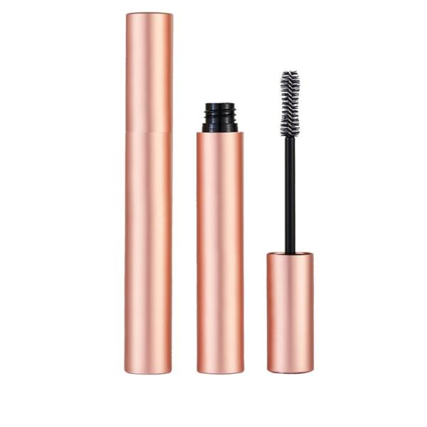 Buy 8ml Rose Gold Aluminum Plastic Mascara Tube Embossed Hot Stamping at wholesale prices