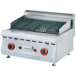 Quality Restaurant Commercial Kitchen Grill Stainless Steel Gas Lava Rock Grill for sale