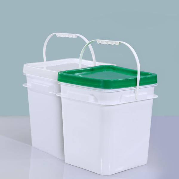 5L 10L 16L 25L Orange Square Plastic Bucket PP Material for Supermarket Food Storage