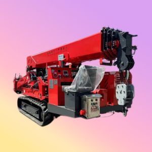 Yellow Mini Spider Crawler Crane With Steel And Telescopic Boom