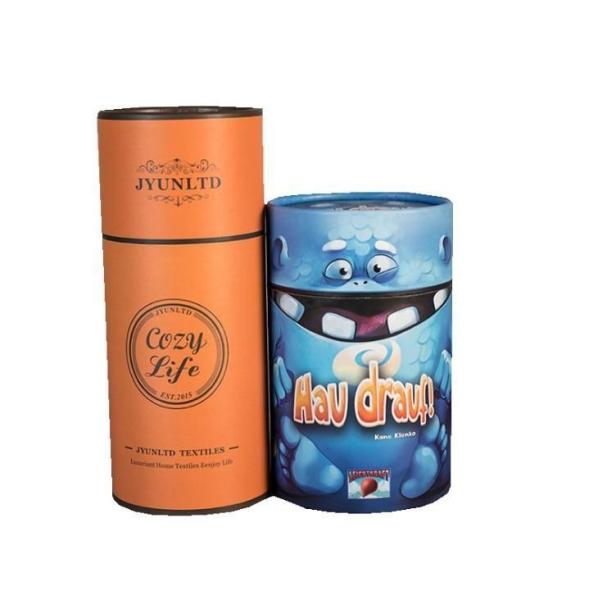 Customized Paper Cans Packaging Box Recyclable Kraft / Cardboard Round Shape