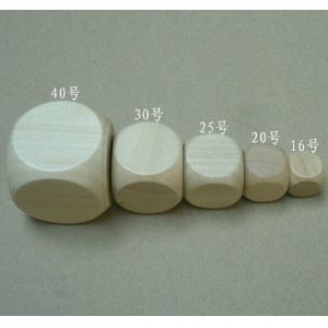 Quality 20mm Blank 6 Sided Dice natural Wooden Dice Special Purpose Dice DIY Processing Dice for sale