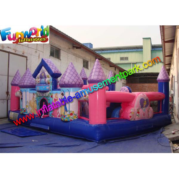 Amazing Fun Inflatable Amusement Park Princess Palace , Jumping Bouncer Playground