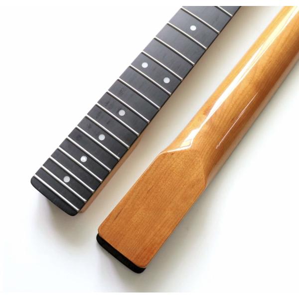 Custom Grand 22 Fret Roasted Maple Electric Guitar Neck for Handmade Tele Guitar Kits Gloss Finished with Bone Nut