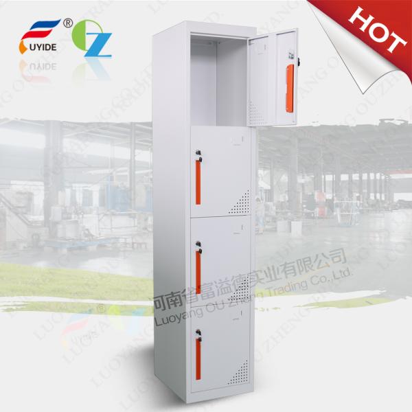 four door steel cabinet locker FYD-G004,H1850XW380XD450mm, white color, CRS Material