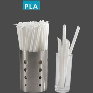 Quality PLA Polylactic Acid Disposable Drinking Straw Compostable Smoothie Straws for sale